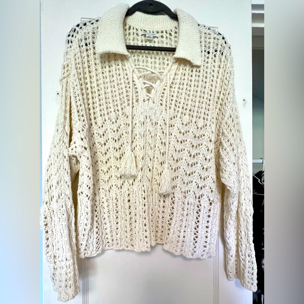 American eagle open knit sweater size L